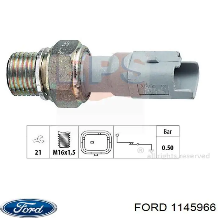 Indicador, presión del aceite Peugeot 207 WA, WC