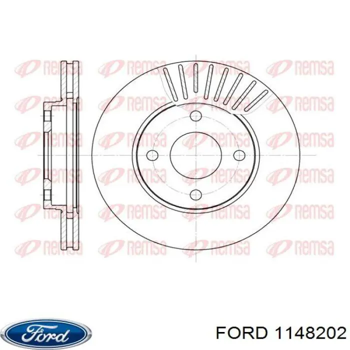 1148202 Ford disco de freno delantero