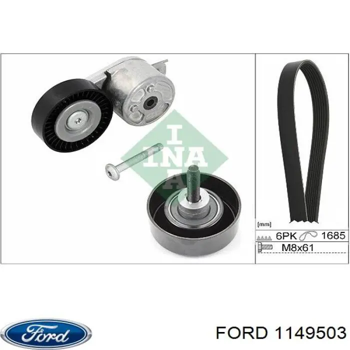 1149503 Ford polea inversión / guía, correa poli v