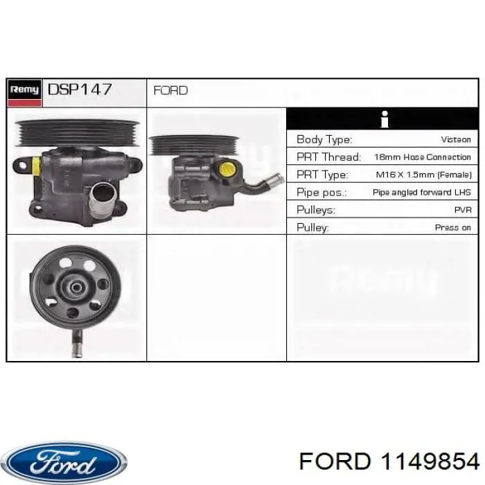 1253234 Ford bomba hidráulica de dirección