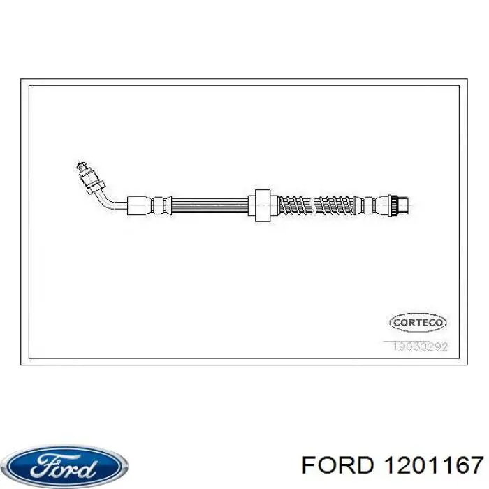 1201167 Ford intercooler de tubo amortiguador