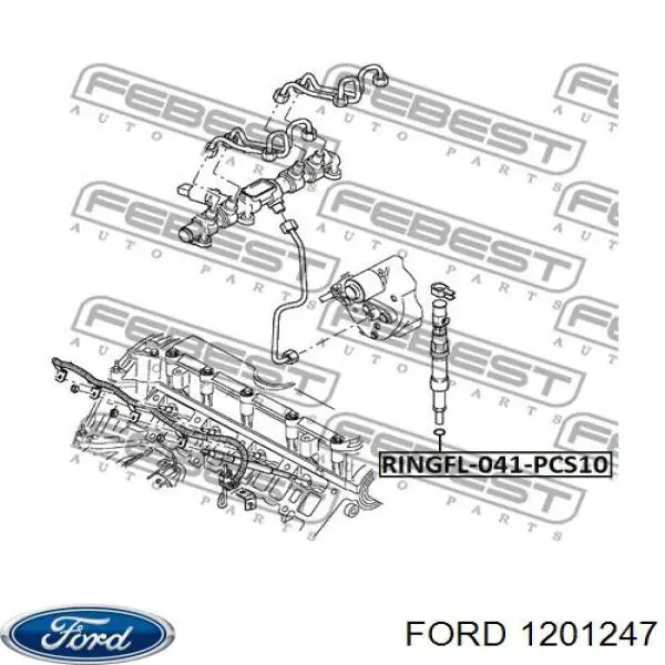 1201247 Ford Arandela de asiento del inyector