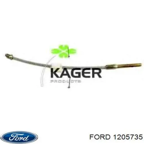 Cable de freno de estacionamiento delantero 1205735 Ford