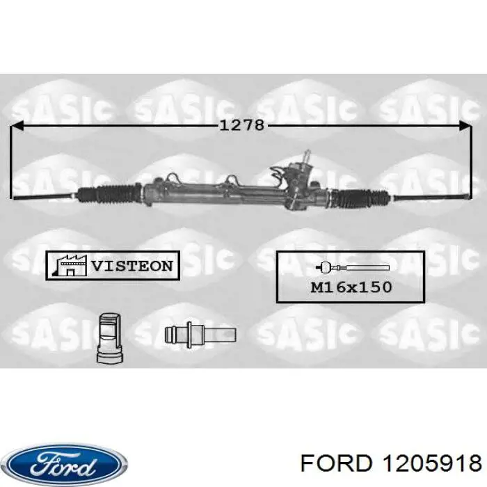 1205918 Ford cremallera de dirección