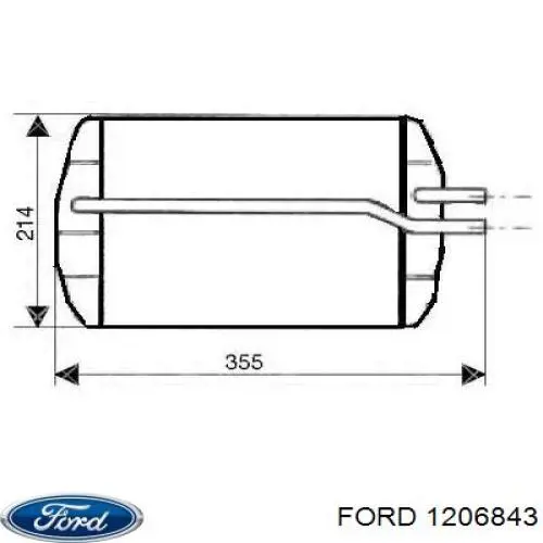 1206843 Ford radiador calefacción