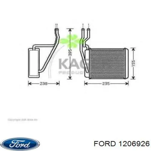 Radiador de calefacción Ford 1206926 precio, desde 49,28 EUR