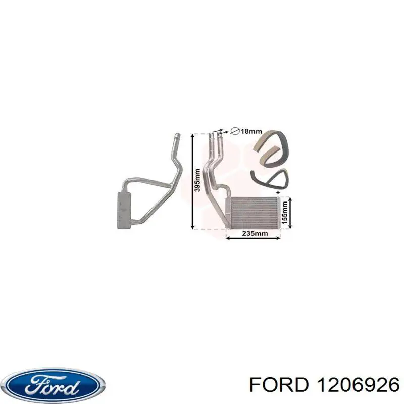 1206926 Ford Radiador interior