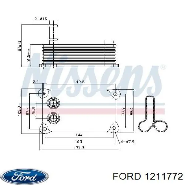 Portafiltro de aceite Ford YC1Q6B624AK precio, desde 76,96 EUR
