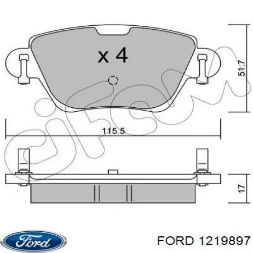 1219897 Ford tubo flexible de aire de sobrealimentación izquierdo