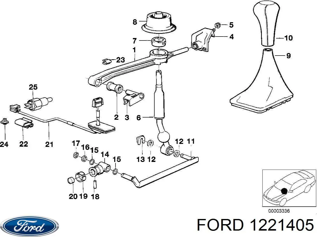 Cable de accionamiento, desbloqueo de puerta delantera para Ford Fusion (JU)