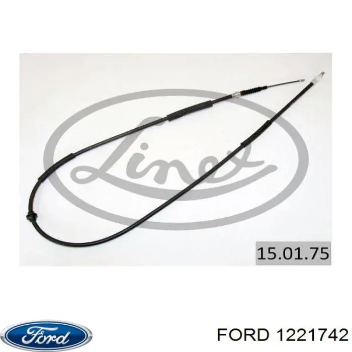 1221742 Ford cable de freno de mano trasero derecho/izquierdo