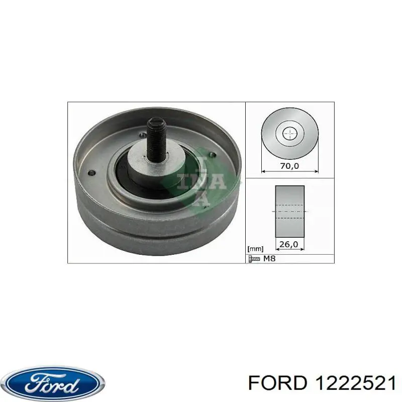 6163601 Ford arbol (eje Secundario para Caja de Cambios)