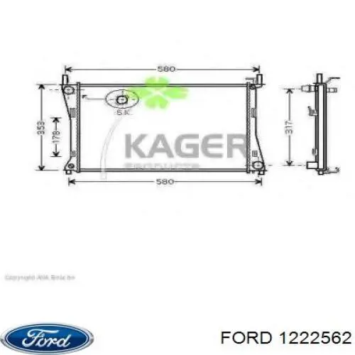Água radiador Ford 1222562 precio, desde 47,70 EUR