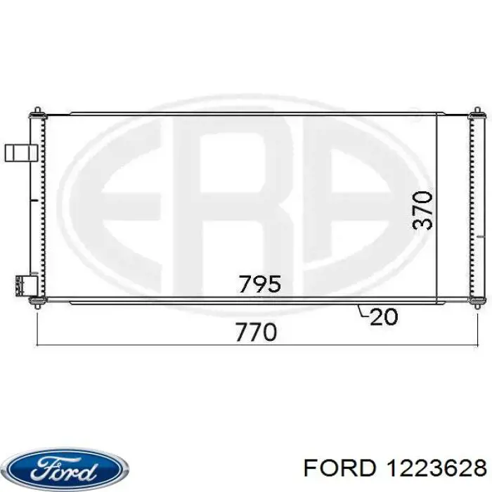 Aire acondicionado capacitor Ford 1223628 precio, desde 111,56 EUR