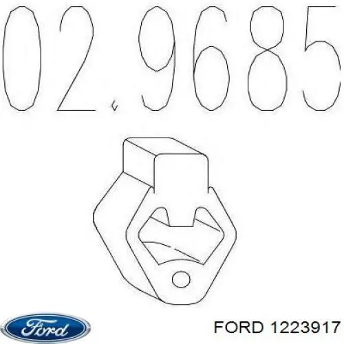 Almohadilla de tope silenciador Ford 1223917 precio, desde 2,40 EUR