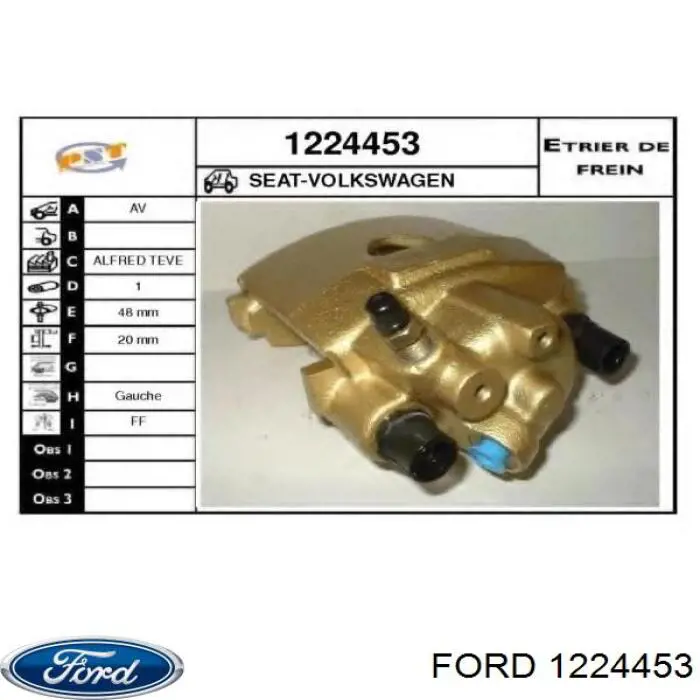 Comprar 1224453 Ford Moldura de parabrisas