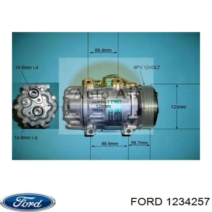 1234257 Ford compresor de aire acondicionado
