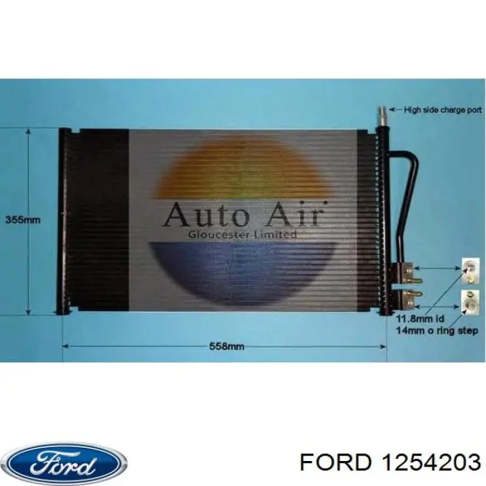 1254203 Ford condensador aire acondicionado