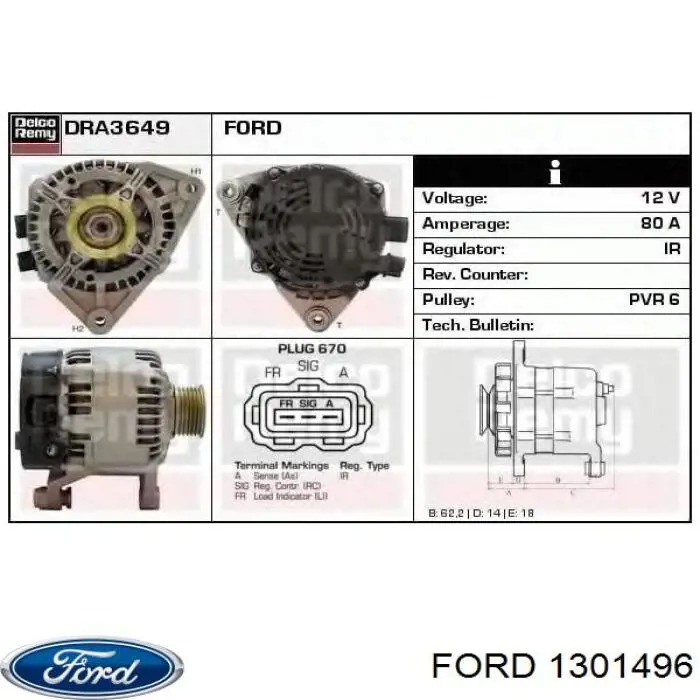 Comprar 1301496 Ford Dynamo