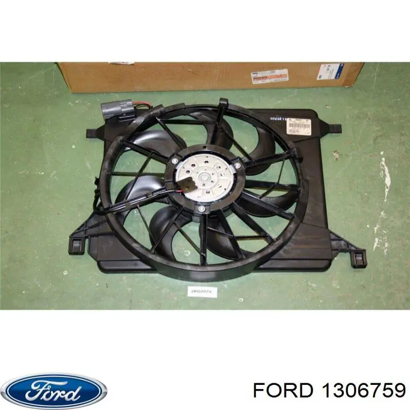 1306759 Ford difusor de radiador, ventilador de refrigeración, condensador del aire acondicionado, completo con motor y rodete