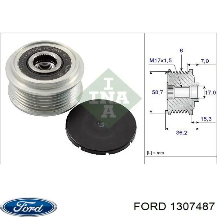 Alternador del motor Ford 1307487 precio, desde 130,06 EUR