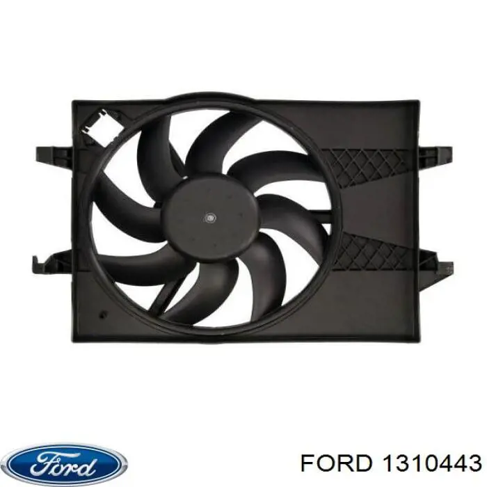 1310443 Ford difusor de radiador, ventilador de refrigeración, condensador del aire acondicionado, completo con motor y rodete