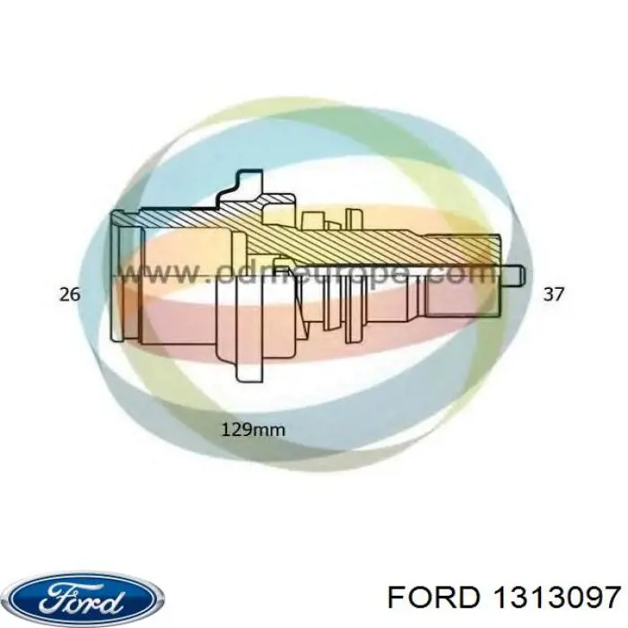 1313097 Ford árbol de transmisión delantero derecho