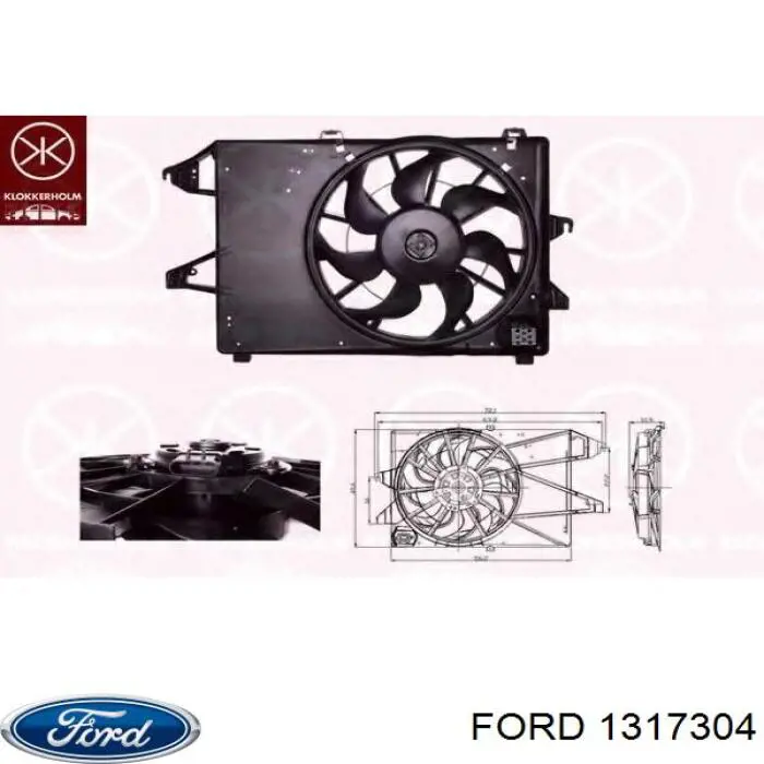 1317304 Ford ventilador del motor