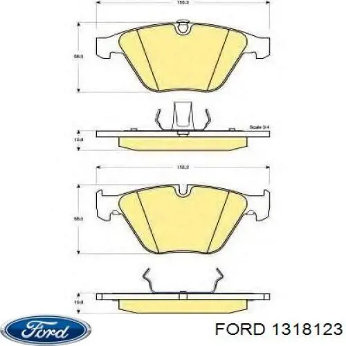 1318123 Ford muelle de suspensión eje delantero