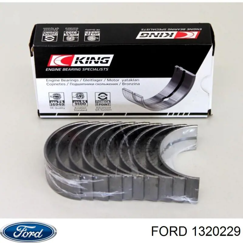 Kit cojinetes cigüeñal, estándar, (STD) para Ford Escort (GAL)