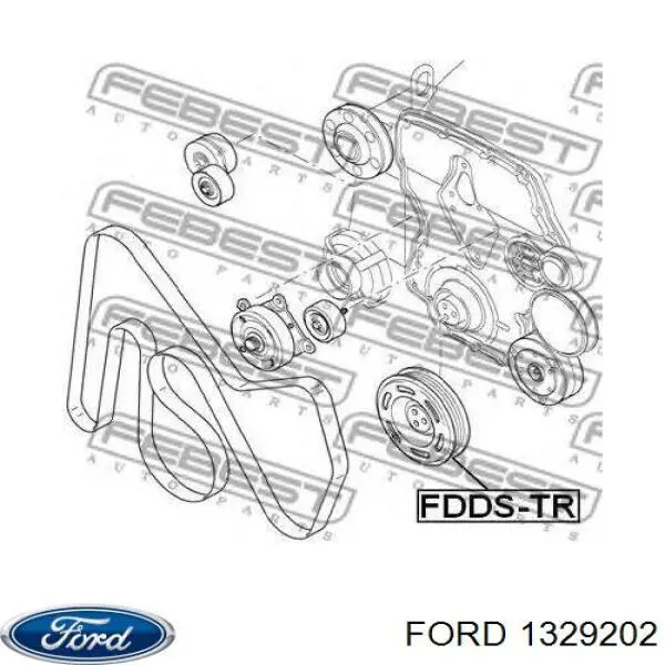 Polea de cigüeñal 1329202 Ford