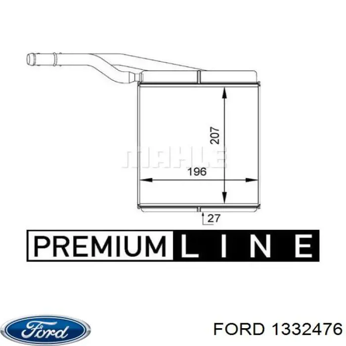 1332476 Ford radiador de calefacción