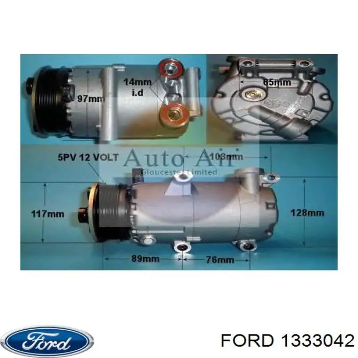 1333042 Ford compresor de aire acondicionado