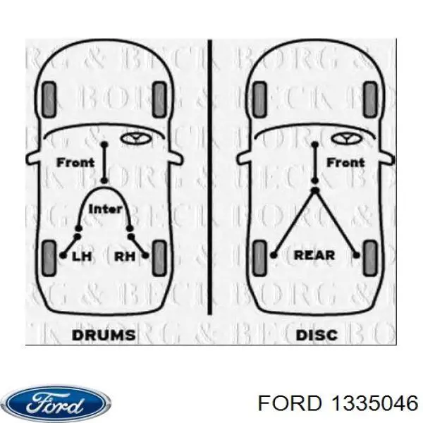 Cable de freno de mano trasero derecho/izquierdo Ford 1335046 precio, desde 5,46 EUR
