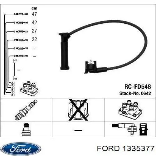 Juego de cables de bujias Ford 1335377 precio, desde 24,50 EUR