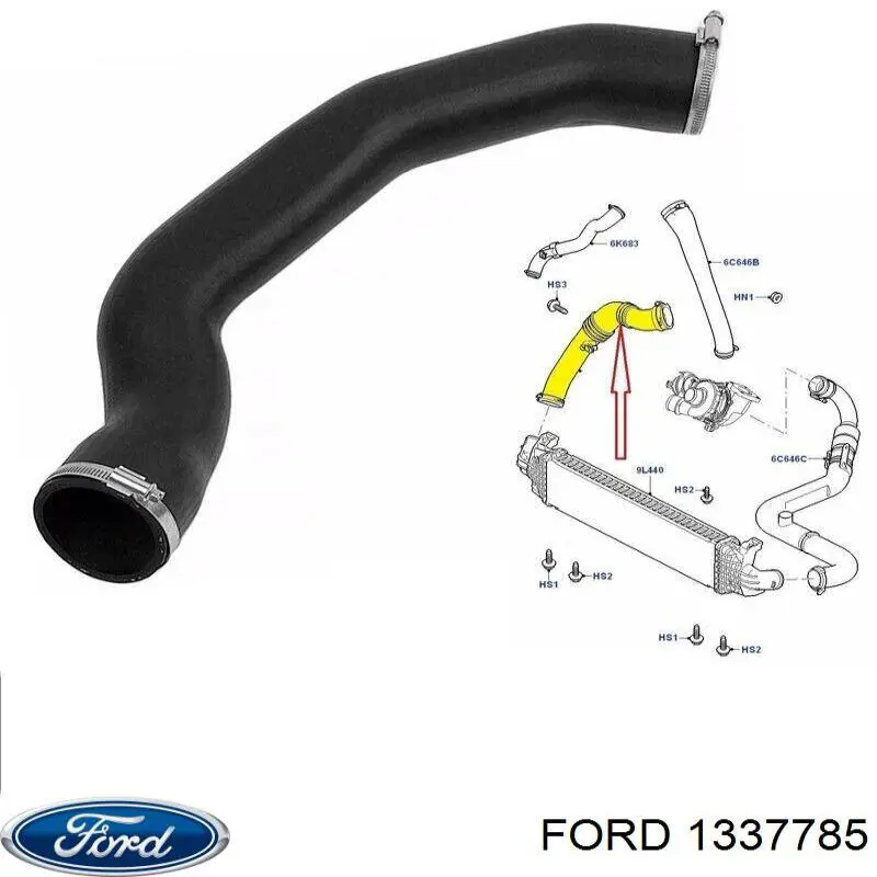 Tubo intercooler 31261897 Volvo