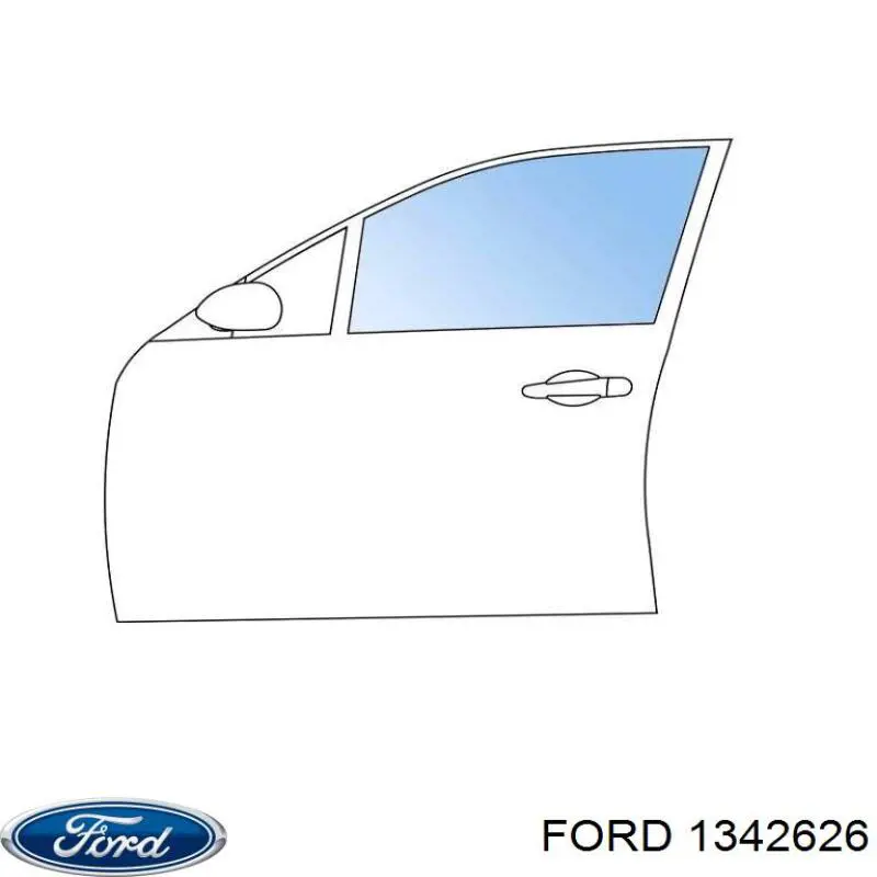 Cristal de puerta delantera izquierda para Ford Focus (DA)