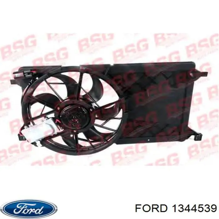 1344539 Ford difusor de radiador, ventilador de refrigeración, condensador del aire acondicionado, completo con motor y rodete