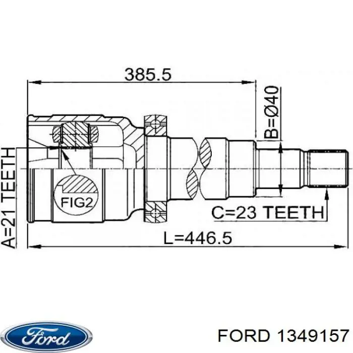 Junta homocinética interior delantera derecha para Ford Focus (DFW)