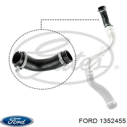 1352455 Ford tubo flexible de aire de sobrealimentación superior izquierdo