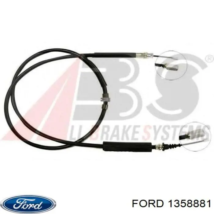 1358881 Ford cable de freno de mano trasero derecho/izquierdo