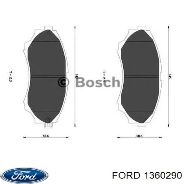 Pastillas de freno delanteras Ford 1360290