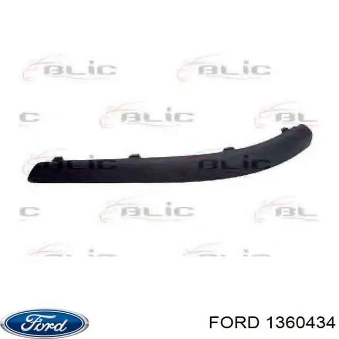 1354288 Ford moldura de parachoques trasero izquierdo