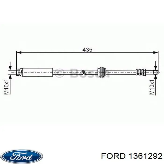 1361292 Ford latiguillo de freno trasero