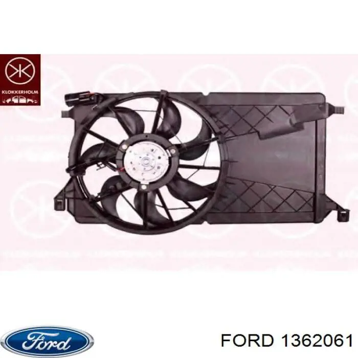 Ventilador (rodete +motor) refrigeración del motor con electromotor completo para Ford C-Max (CB3)
