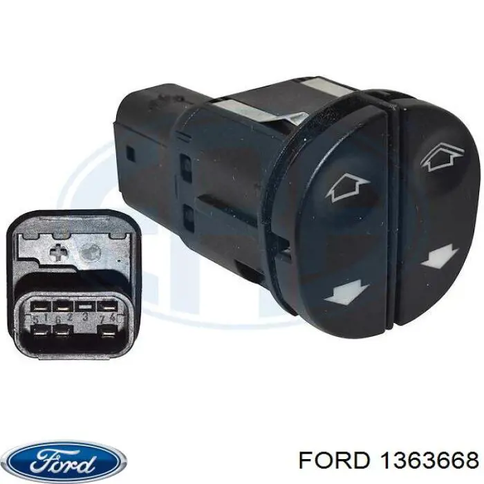 Botón de encendido, motor eléctrico, elevalunas, puerta delantera izquierda para Ford Fiesta (JH, JD)