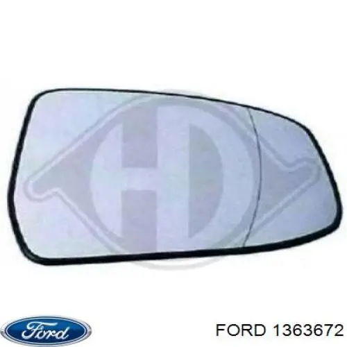 1363672 Ford cristal de espejo retrovisor exterior derecho