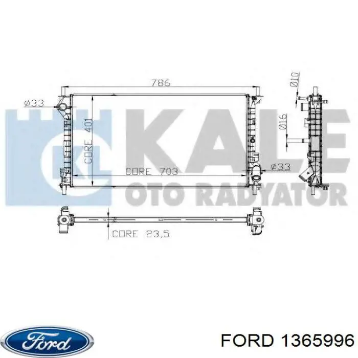 1365996 Ford radiador