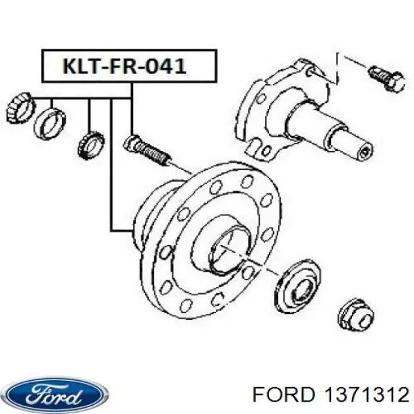 1371312 Ford cubo de rueda trasero