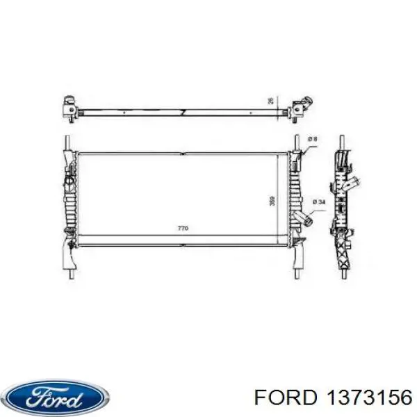 1373156 Ford radiador
